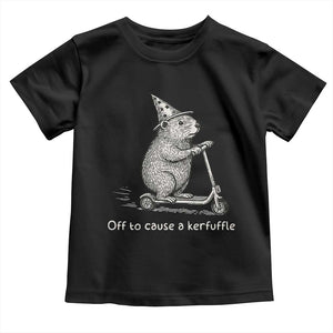 Funny Groundhog Off To Cause A Kerfuffle Toddler T Shirt TS10 Black Print Your Wear