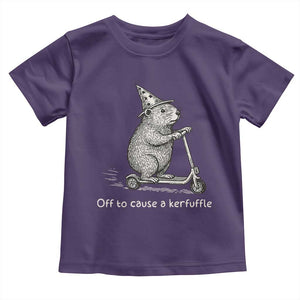 Funny Groundhog Off To Cause A Kerfuffle Toddler T Shirt TS10 Purple Print Your Wear