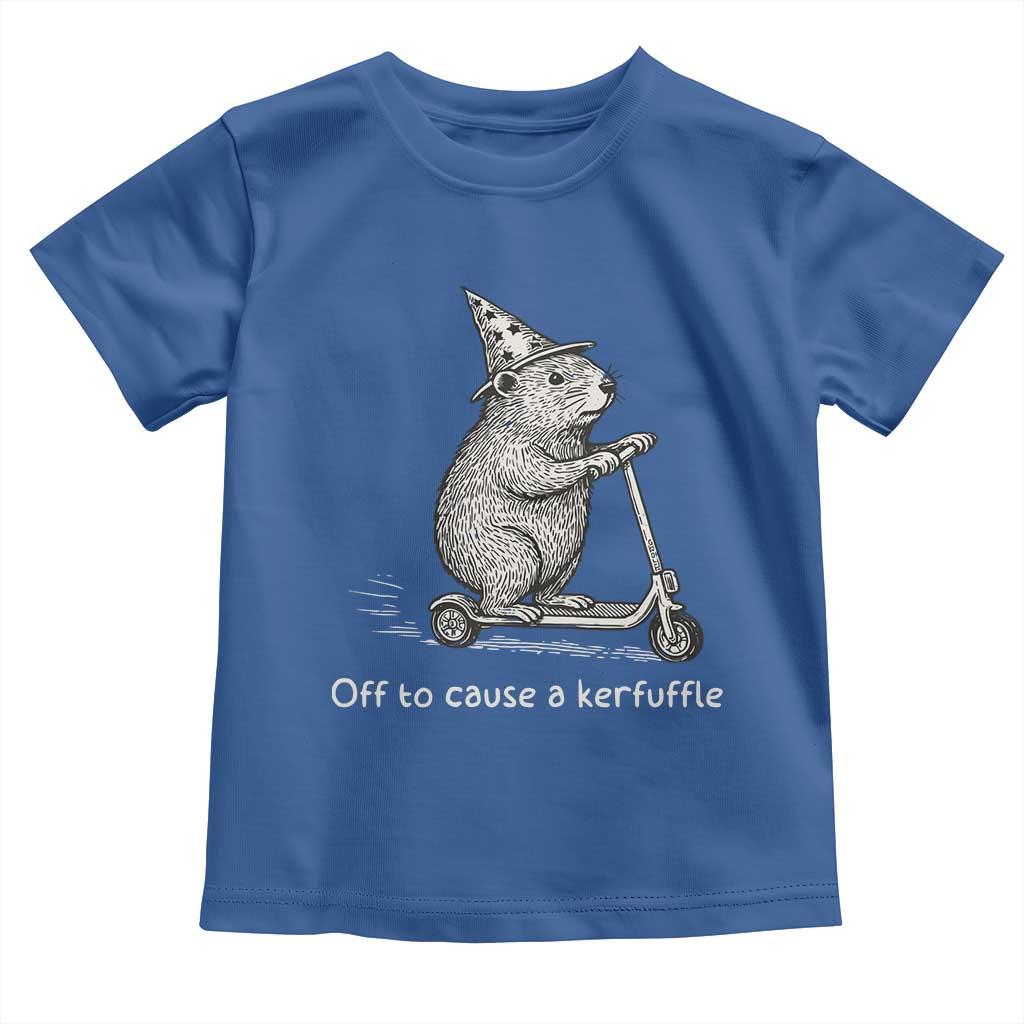 Funny Groundhog Off To Cause A Kerfuffle Toddler T Shirt TS10 Royal Blue Print Your Wear