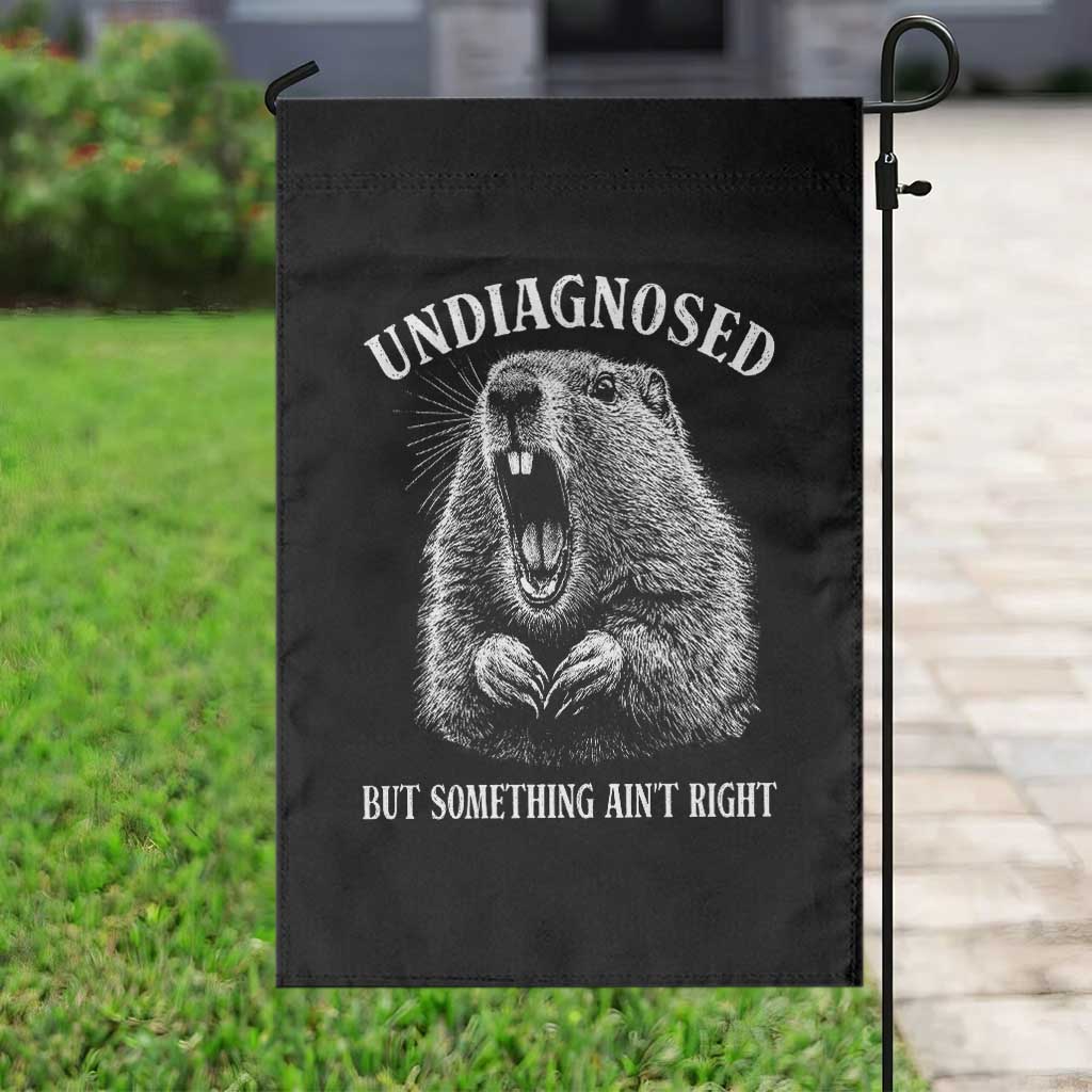 Funny Groundhog Meme Undiagnosed But Something Aint Right Garden Flag TS10 Print Your Wear