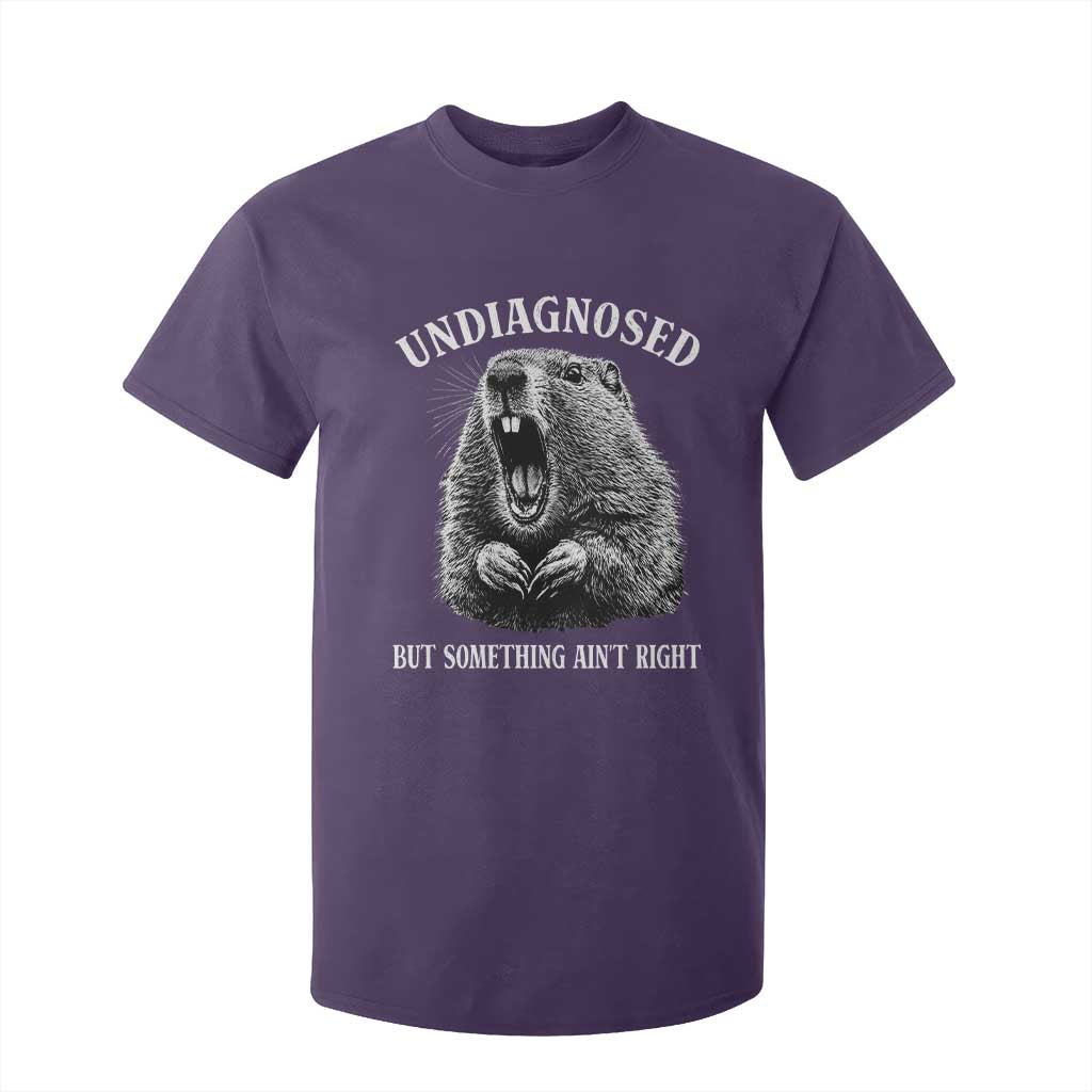 Funny Groundhog Meme Undiagnosed But Something Aint Right T Shirt For Kid TS10 Purple Print Your Wear