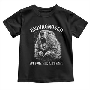 Funny Groundhog Meme Undiagnosed But Something Aint Right Toddler T Shirt TS10 Black Print Your Wear