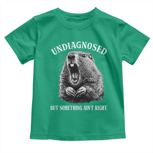 Funny Groundhog Meme Undiagnosed But Something Aint Right Toddler T Shirt TS10 Irish Green Print Your Wear
