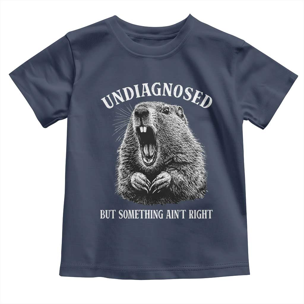 Funny Groundhog Meme Undiagnosed But Something Aint Right Toddler T Shirt TS10 Navy Print Your Wear