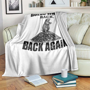 Funny Groundhog Day Throw Blanket Retro Guess Whos Back TS10 Print Your Wear