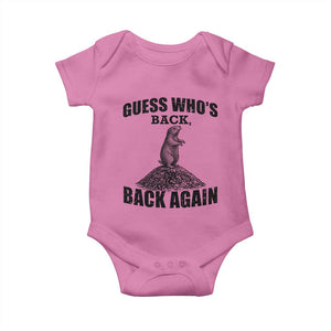 Funny Groundhog Day Baby Onesie Retro Guess Whos Back TS10 Azalea Print Your Wear