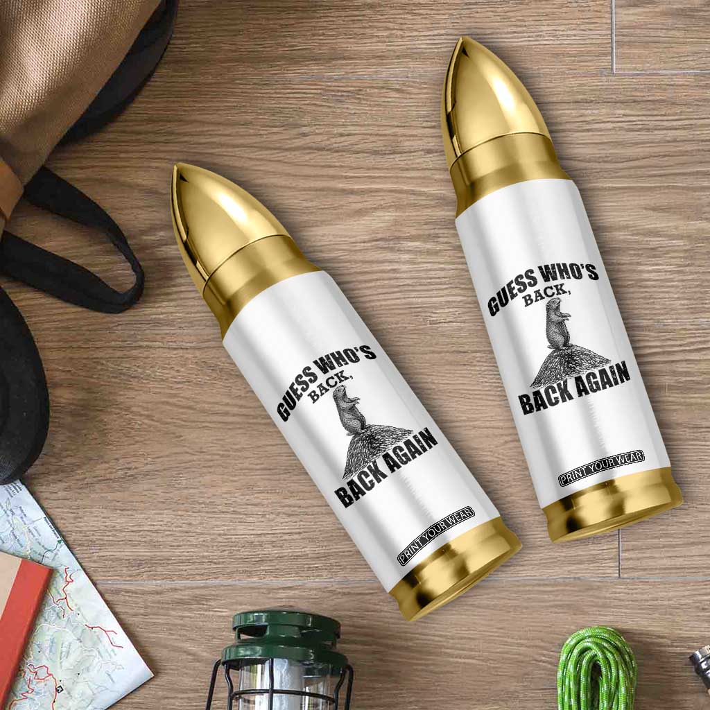 Funny Groundhog Day Bullet Tumbler Retro Guess Whos Back TS10 Print Your Wear