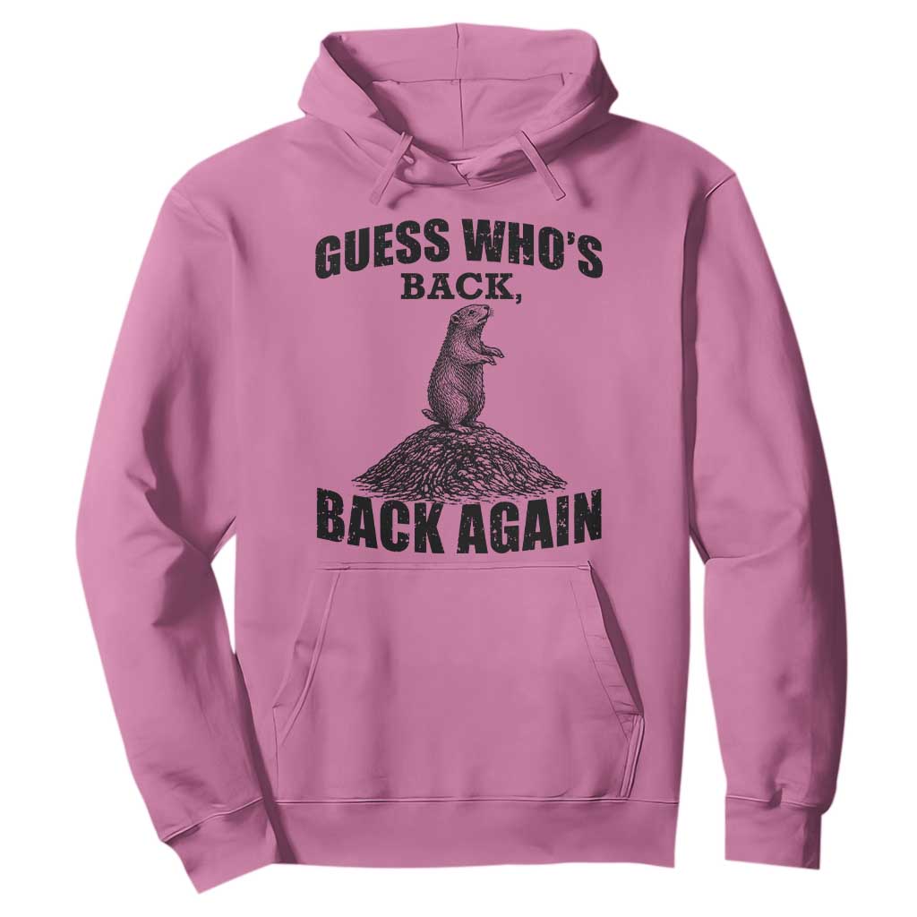 Funny Groundhog Day Hoodie Retro Guess Whos Back TS10 Azalea Print Your Wear