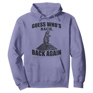 Funny Groundhog Day Hoodie Retro Guess Whos Back TS10 Violet Print Your Wear