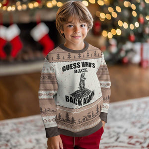 Funny Groundhog Day Ugly Christmas Sweater Retro Guess Whos Back TS10 Mocha Mousse Print Your Wear