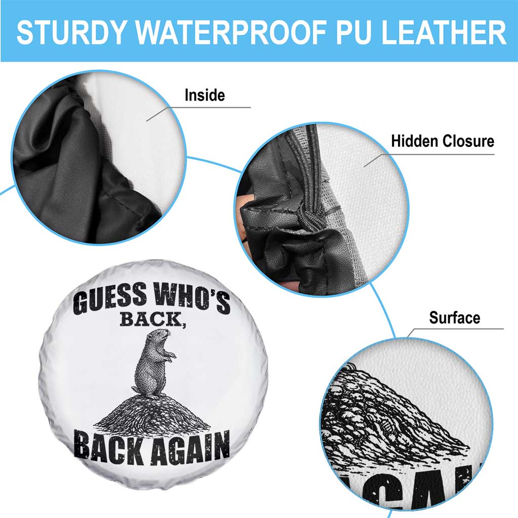 Funny Groundhog Day Spare Tire Cover Retro Guess Whos Back TS10 Print Your Wear