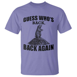Funny Groundhog Day T Shirt Retro Guess Whos Back TS10 Violet Print Your Wear