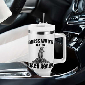 Funny Groundhog Day Tumbler With Handle Retro Guess Whos Back TS10 Print Your Wear
