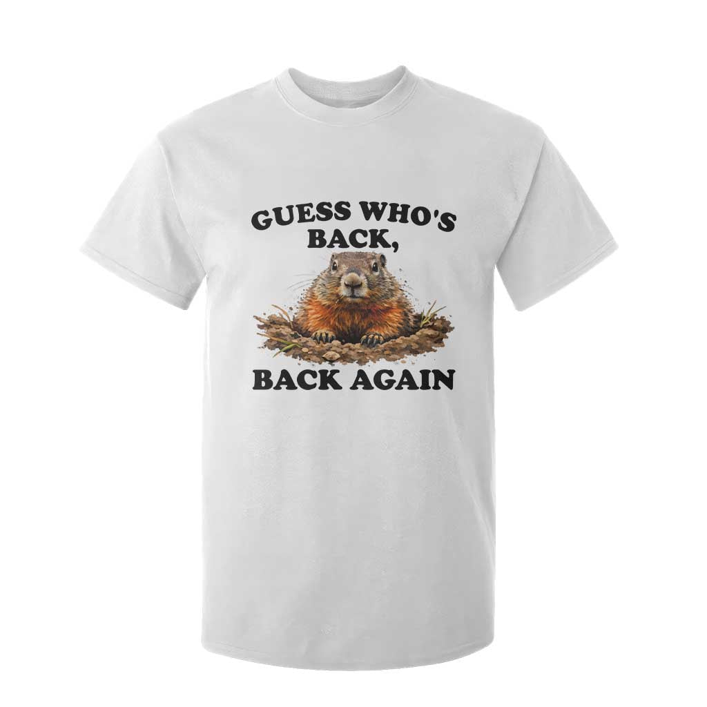Groundhog Day T Shirt For Kid Funny Woodchuck Guess Whos Back TS10 White Print Your Wear
