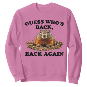 Groundhog Day Sweatshirt Funny Woodchuck Guess Whos Back TS10 Azalea Print Your Wear