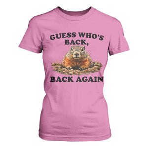 Groundhog Day T Shirt For Women Funny Woodchuck Guess Whos Back TS10 Azalea Print Your Wear