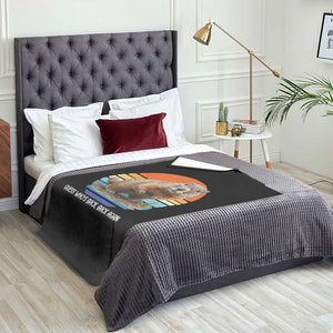 Groundhog Day Throw Blanket Retro Vintage Funny Woodchuck Guess Whos Back TS10 Print Your Wear