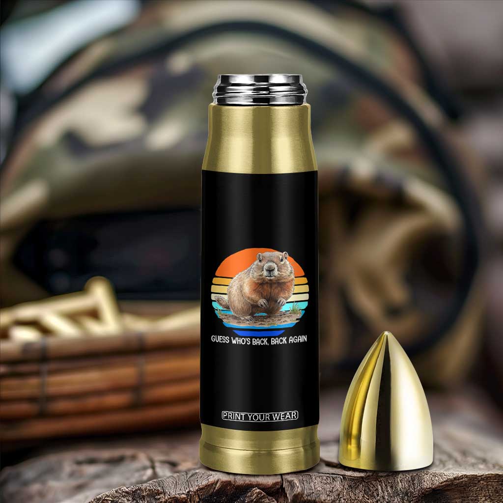 Groundhog Day Bullet Tumbler Retro Vintage Funny Woodchuck Guess Whos Back TS10 Print Your Wear