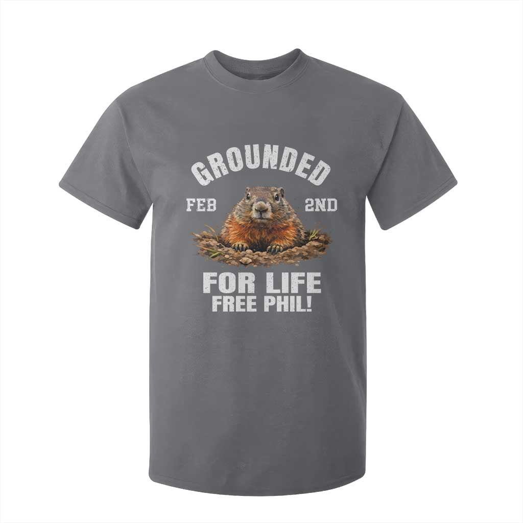 Funny Groundhog T Shirt For Kid Grounded For Life Ground Hog Day TS10 Charcoal Print Your Wear