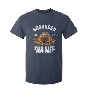 Funny Groundhog T Shirt For Kid Grounded For Life Ground Hog Day TS10 Navy Print Your Wear