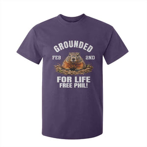 Funny Groundhog T Shirt For Kid Grounded For Life Ground Hog Day TS10 Purple Print Your Wear