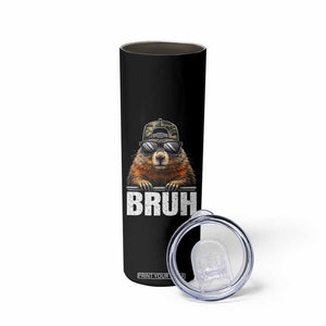 Bruh Groundhog Skinny Tumbler Funny Woodchuck Camo Hat Youth Teens Kids Slang TS10 Print Your Wear