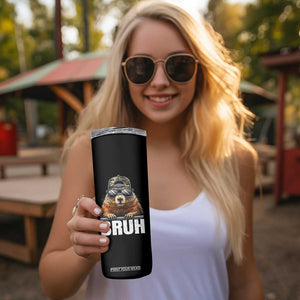 Bruh Groundhog Skinny Tumbler Funny Woodchuck Camo Hat Youth Teens Kids Slang TS10 Print Your Wear