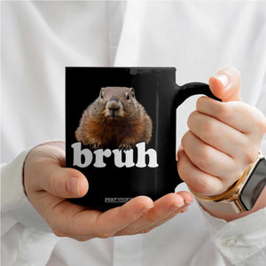 Bruh Groundhog Coffee Mug Funny Woodchuck Youth Teens Kids Slang TS10 Print Your Wear