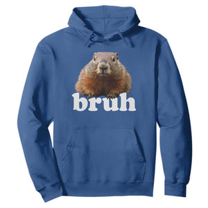 Bruh Groundhog Hoodie Funny Woodchuck Youth Teens Kids Slang TS10 Royal Blue Print Your Wear