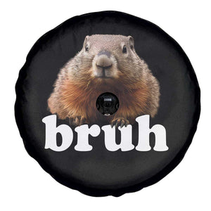 Bruh Groundhog Spare Tire Cover Funny Woodchuck Youth Teens Kids Slang TS10 Print Your Wear