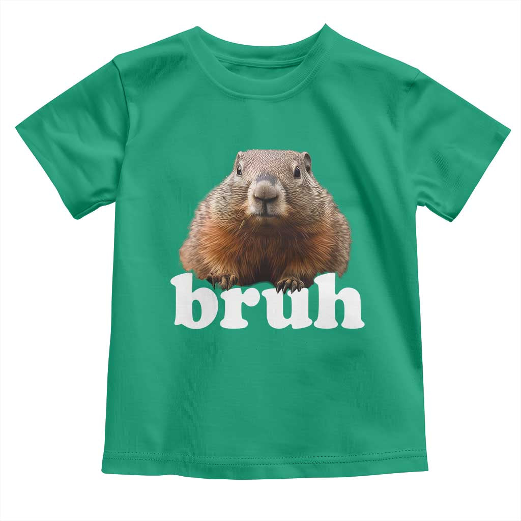 Bruh Groundhog Toddler T Shirt Funny Woodchuck Youth Teens Kids Slang TS10 Irish Green Print Your Wear