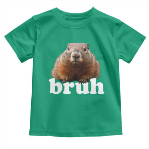 Bruh Groundhog Toddler T Shirt Funny Woodchuck Youth Teens Kids Slang TS10 Irish Green Print Your Wear
