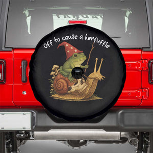 Whimsical Frog Wizard Meme Spare Tire Cover Off to Cause A Kerfuffle TS10 Black Print Your Wear