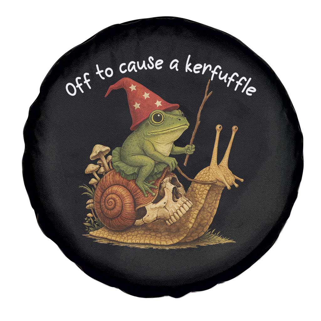 Whimsical Frog Wizard Meme Spare Tire Cover Off to Cause A Kerfuffle TS10 Print Your Wear