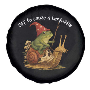 Whimsical Frog Wizard Meme Spare Tire Cover Off to Cause A Kerfuffle TS10 Print Your Wear