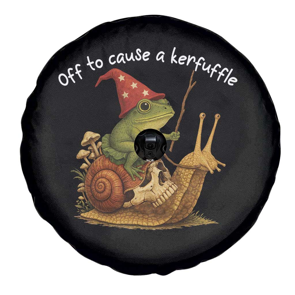 Whimsical Frog Wizard Meme Spare Tire Cover Off to Cause A Kerfuffle TS10 Print Your Wear