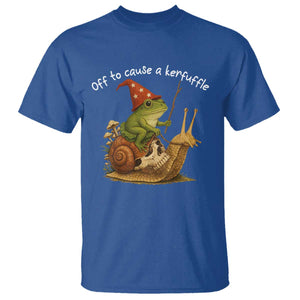 Whimsical Frog Wizard Meme T Shirt Off to Cause A Kerfuffle TS10 Royal Blue Print Your Wear