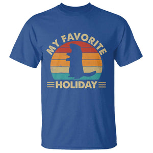 Groundhog Day T Shirt My Favorite Holiday Retro Woodchuck TS10 Royal Blue Print Your Wear