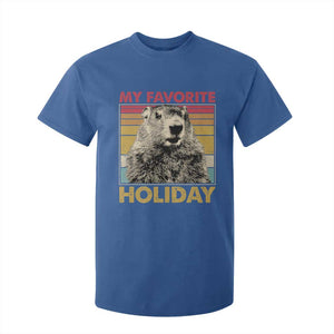 Groundhog Day T Shirt For Kid Retro My Favorite Holiday Retro Woodchuck TS10 Royal Blue Print Your Wear