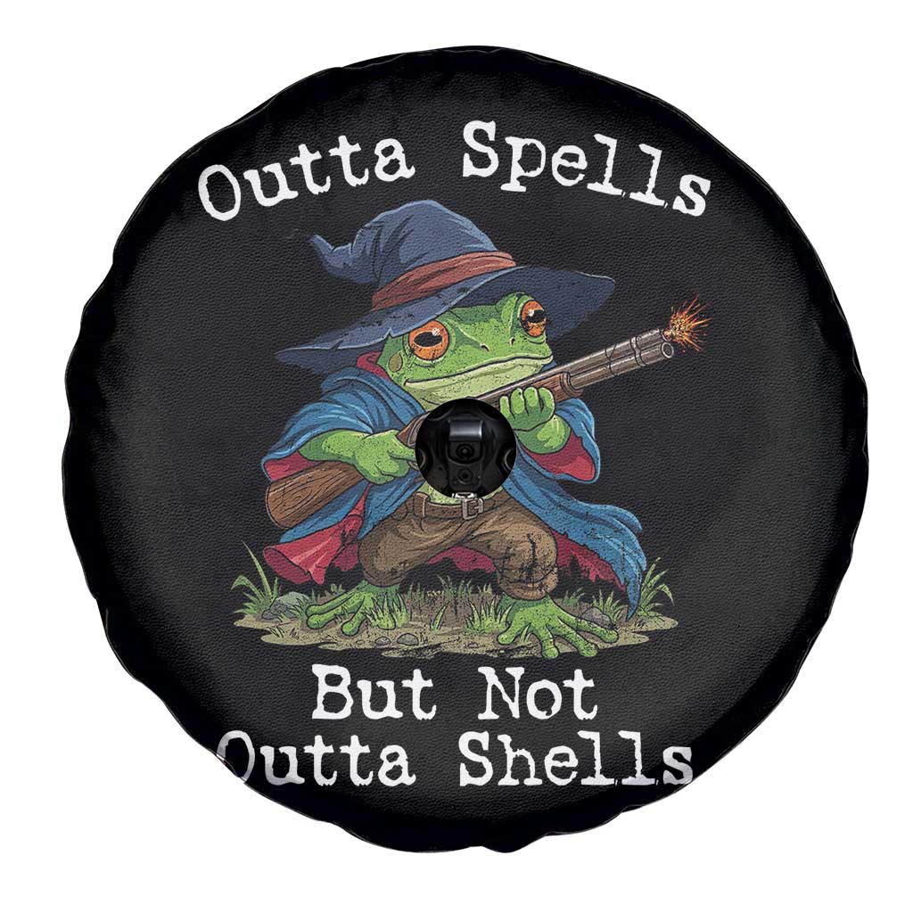 Wizard Frog Meme Spare Tire Cover Outta Spells But Not Outta Shells TS10 Print Your Wear