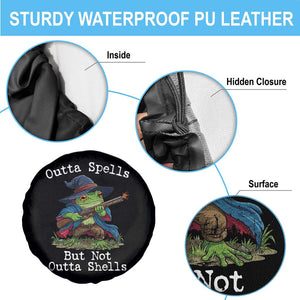 Wizard Frog Meme Spare Tire Cover Outta Spells But Not Outta Shells TS10 Print Your Wear