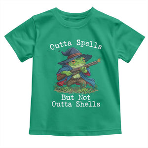 Wizard Frog Meme Toddler T Shirt Outta Spells But Not Outta Shells TS10 Irish Green Print Your Wear