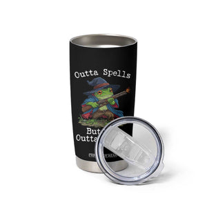 Wizard Frog Meme Tumbler Cup Outta Spells But Not Outta Shells TS10 Print Your Wear