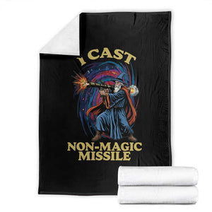 I Cast Non-Magic Missile Funny Wizard Parody Meme Throw Blanket TS10 Black Print Your Wear