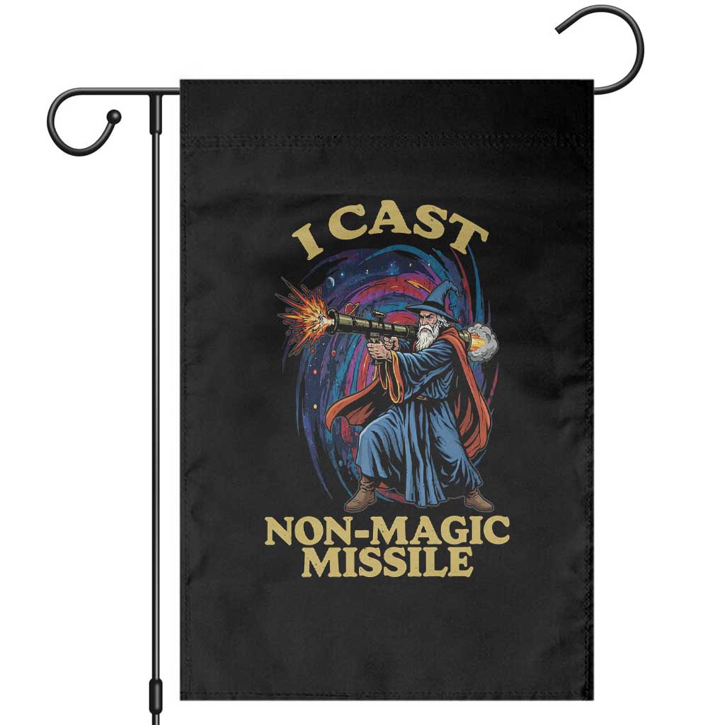 I Cast Non-Magic Missile Funny Wizard Parody Meme Garden Flag TS10 Black Print Your Wear