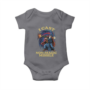 I Cast Non-Magic Missile Funny Wizard Parody Meme Baby Onesie TS10 Charcoal Print Your Wear