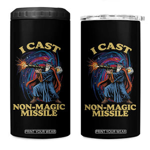 I Cast Non-Magic Missile Funny Wizard Parody Meme 4 in 1 Can Cooler Tumbler TS10 One Size: 16 oz Black Print Your Wear