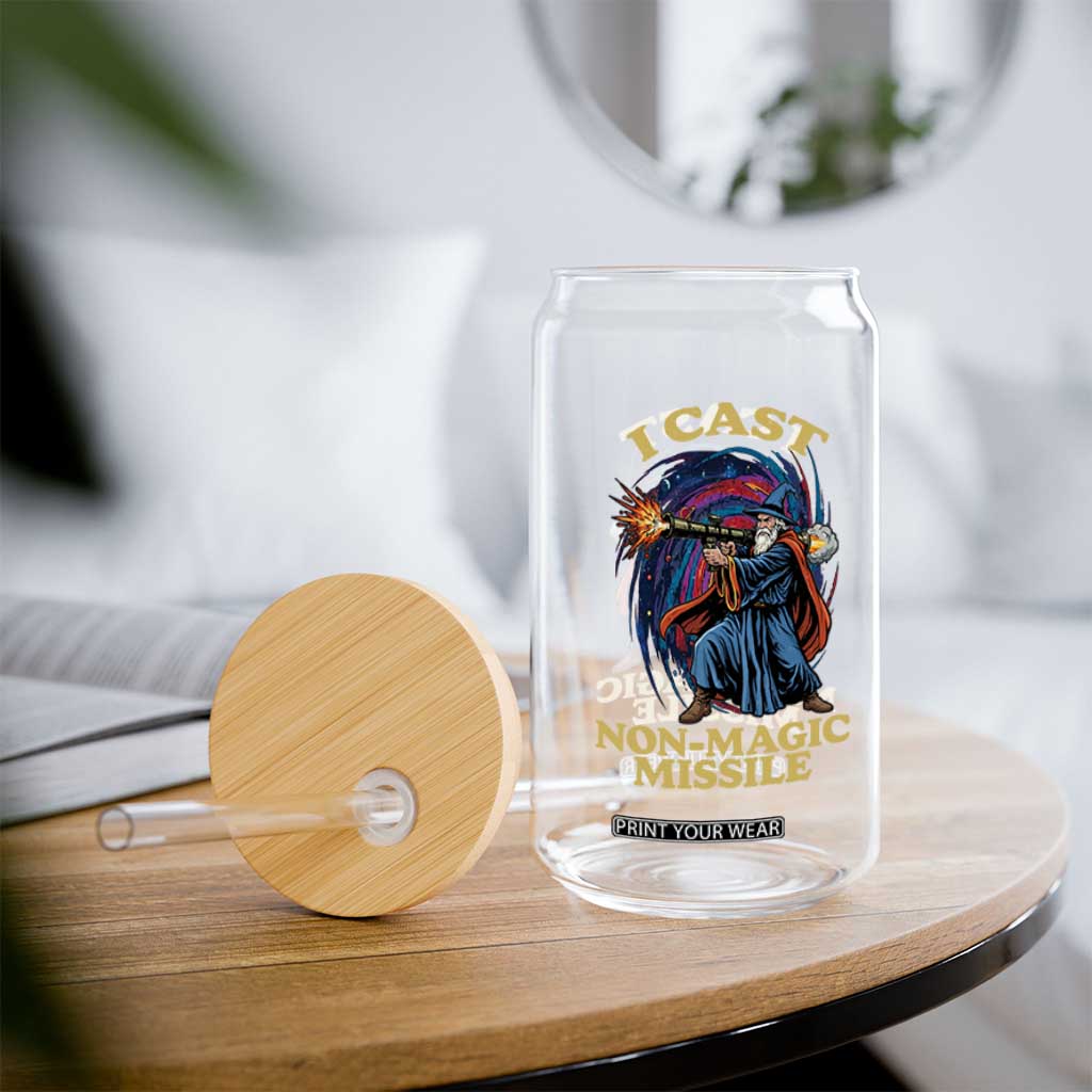 I Cast Non-Magic Missile Funny Wizard Parody Meme Glass Can TS10 Print Your Wear