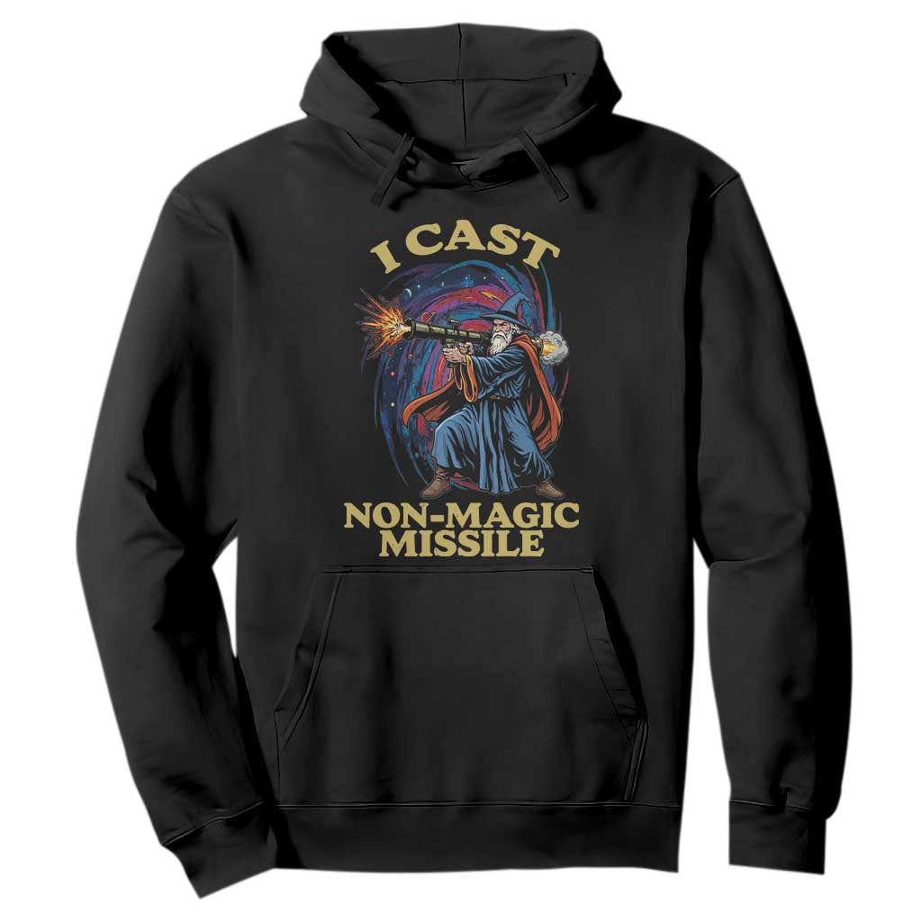 I Cast Non-Magic Missile Funny Wizard Parody Meme Hoodie TS10 Black Print Your Wear