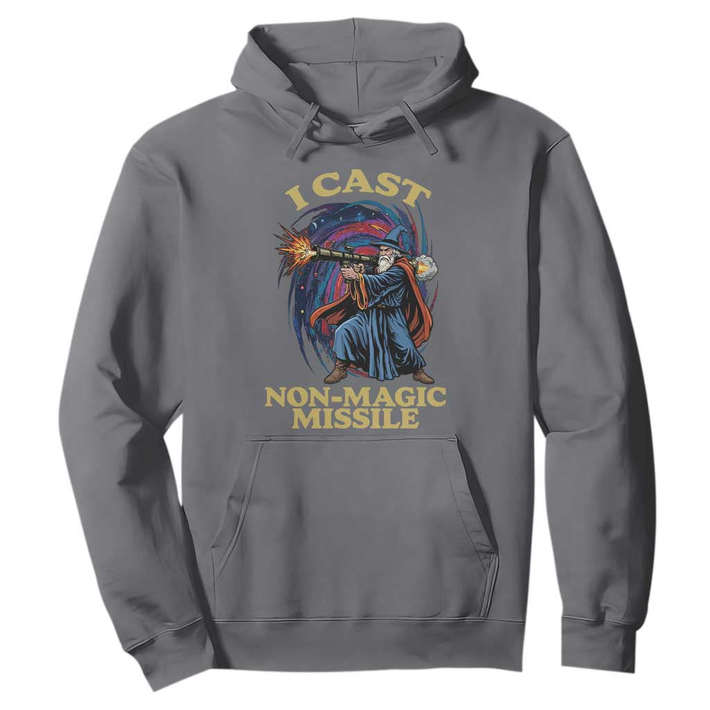 I Cast Non-Magic Missile Funny Wizard Parody Meme Hoodie TS10 Charcoal Print Your Wear